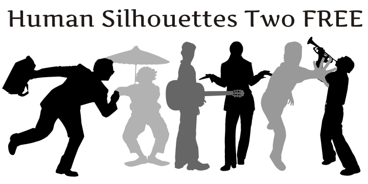 Human Silhouettes Free Two font